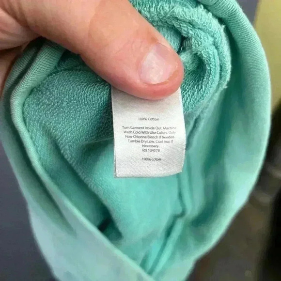 Vineyards Vines 2 button Pullover Sweatshirt Womens L Green Light Blue 0670 - Picture 7 of 8